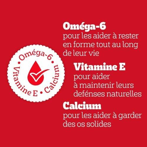 Bienfaits de l'Oméga-6, Vitamine E et Calcium pour la santé.