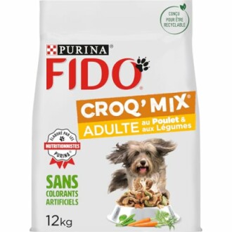 Sac de croquettes Fido pour chien adulte, 12 kg